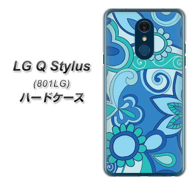 Y!mobile LG Q Stylus 801LG 高画質仕上げ 背面印刷 ハードケース【409 ブルーミックス】