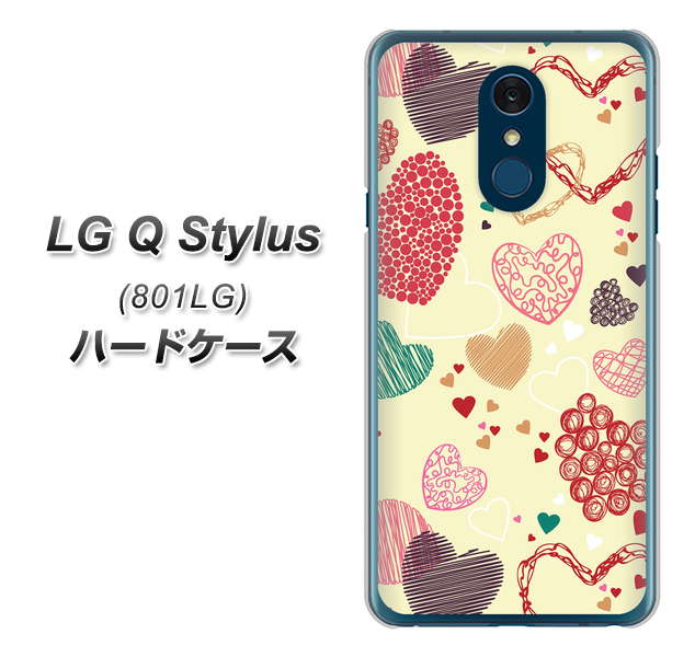 Y!mobile LG Q Stylus 801LG 高画質仕上げ 背面印刷 ハードケース【480 素朴なハート】