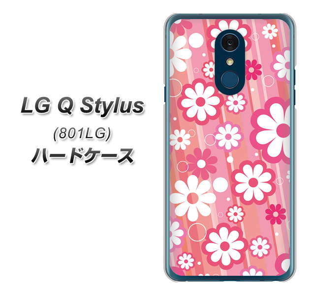 Y!mobile LG Q Stylus 801LG 高画質仕上げ 背面印刷 ハードケース【751 マーガレット(ピンク系)】
