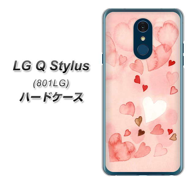 Y!mobile LG Q Stylus 801LG 高画質仕上げ 背面印刷 ハードケース【1125 ハートの和紙】