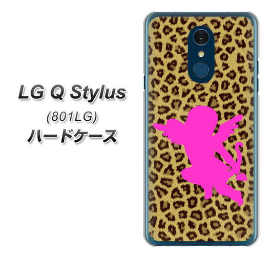 Y!mobile LG Q Stylus 801LG 高画質仕上げ 背面印刷 ハードケース【1245 ヒョウ柄エンジェル】