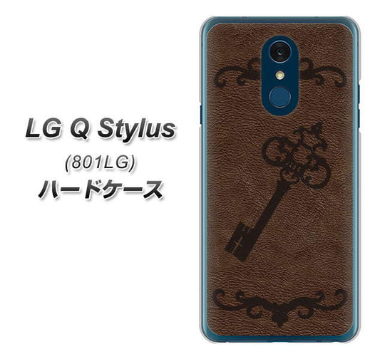 Y!mobile LG Q Stylus 801LG 高画質仕上げ 背面印刷 ハードケース【EK824 レザー風アンティークキー】