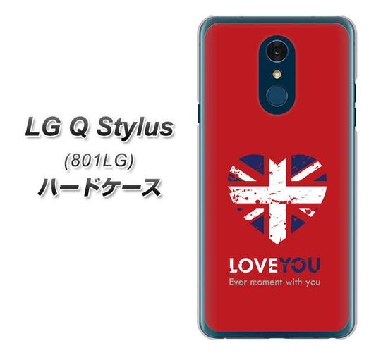 Y!mobile LG Q Stylus 801LG 高画質仕上げ 背面印刷 ハードケース【SC804 ユニオンジャック ハートビンテージレッド】