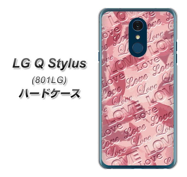 Y!mobile LG Q Stylus 801LG 高画質仕上げ 背面印刷 ハードケース【SC844 フラワーヴェルニLOVE(ローズヴェルール)】