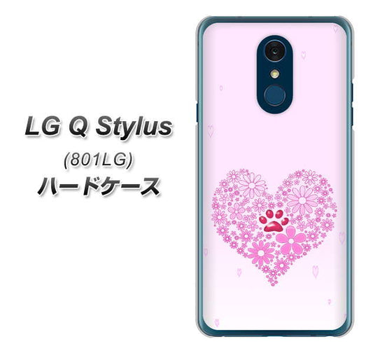 Y!mobile LG Q Stylus 801LG 高画質仕上げ 背面印刷 ハードケース【YA956 ハート03 素材クリア】