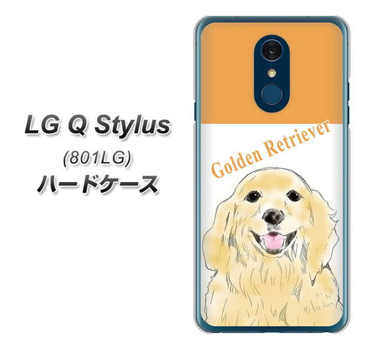 Y!mobile LG Q Stylus 801LG 高画質仕上げ 背面印刷 ハードケース【YD827 ゴールデンレトリバー03】