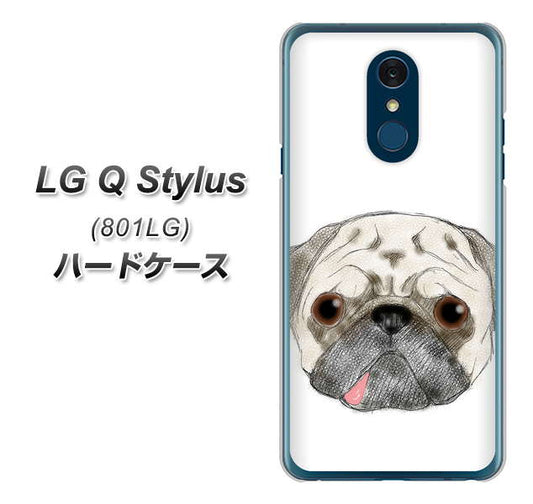 Y!mobile LG Q Stylus 801LG 高画質仕上げ 背面印刷 ハードケース【YD855 パグ01】