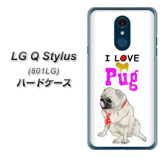 Y!mobile LG Q Stylus 801LG 高画質仕上げ 背面印刷 ハードケース【YD858 パグ04】