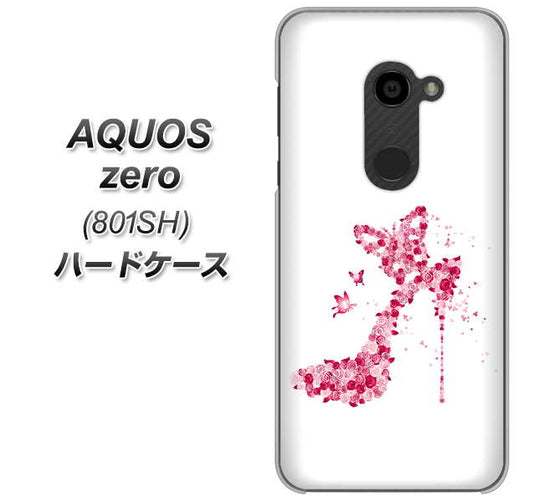 SoftBank アクオスゼロ 801SH 高画質仕上げ 背面印刷 ハードケース【387 薔薇のハイヒール】
