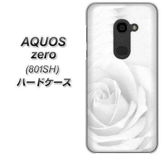 SoftBank アクオスゼロ 801SH 高画質仕上げ 背面印刷 ハードケース【402 ホワイトRose】