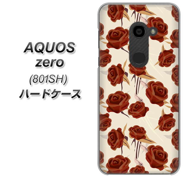 SoftBank アクオスゼロ 801SH 高画質仕上げ 背面印刷 ハードケース【1157 クラシックローズ】