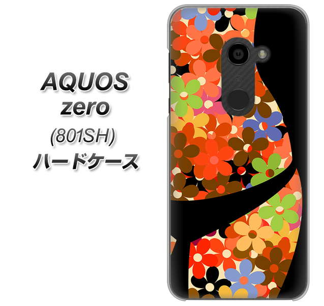 SoftBank アクオスゼロ 801SH 高画質仕上げ 背面印刷 ハードケース【1258 フラワーボディ】
