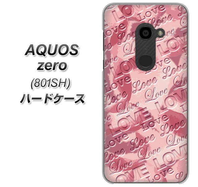 SoftBank アクオスゼロ 801SH 高画質仕上げ 背面印刷 ハードケース【SC844 フラワーヴェルニLOVE(ローズヴェルール)】