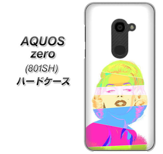 SoftBank アクオスゼロ 801SH 高画質仕上げ 背面印刷 ハードケース【YJ208 マリリンモンローデザイン(A)】