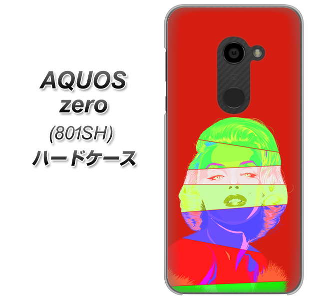 SoftBank アクオスゼロ 801SH 高画質仕上げ 背面印刷 ハードケース【YJ209 マリリンモンローデザイン(B)】