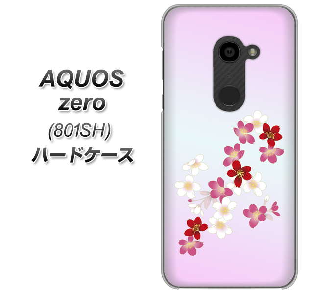 SoftBank アクオスゼロ 801SH 高画質仕上げ 背面印刷 ハードケース【YJ320 桜 和】