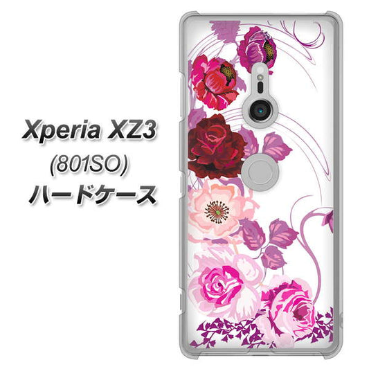 SoftBank エクスペリア XZ3 801SO 高画質仕上げ 背面印刷 ハードケース【116 ６月のバラ】
