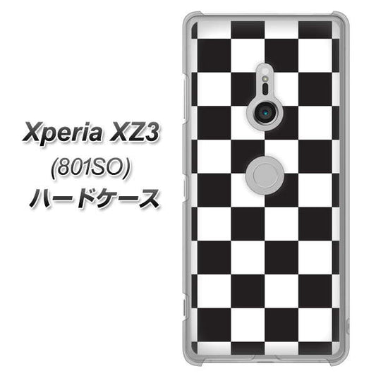 SoftBank エクスペリア XZ3 801SO 高画質仕上げ 背面印刷 ハードケース【151 フラッグチェック】