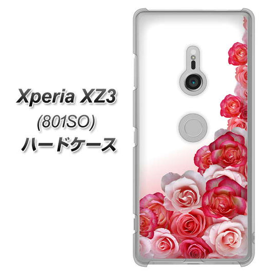 SoftBank エクスペリア XZ3 801SO 高画質仕上げ 背面印刷 ハードケース【299 薔薇の壁】