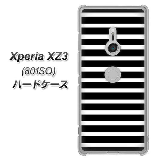 SoftBank エクスペリア XZ3 801SO 高画質仕上げ 背面印刷 ハードケース【330 サイドボーダーブラック】