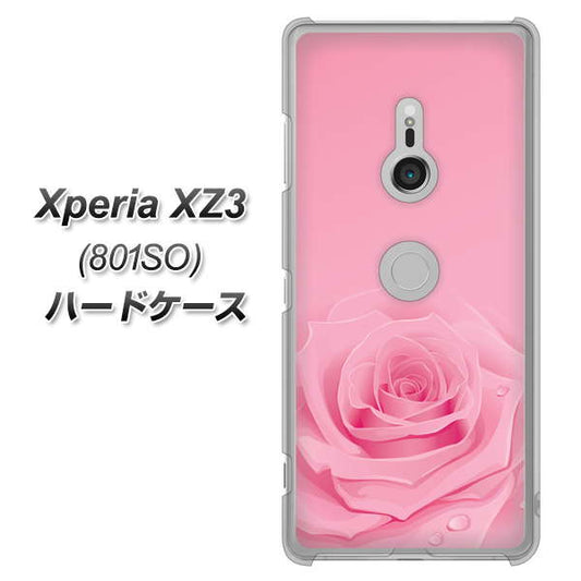 SoftBank エクスペリア XZ3 801SO 高画質仕上げ 背面印刷 ハードケース【401 ピンクのバラ】