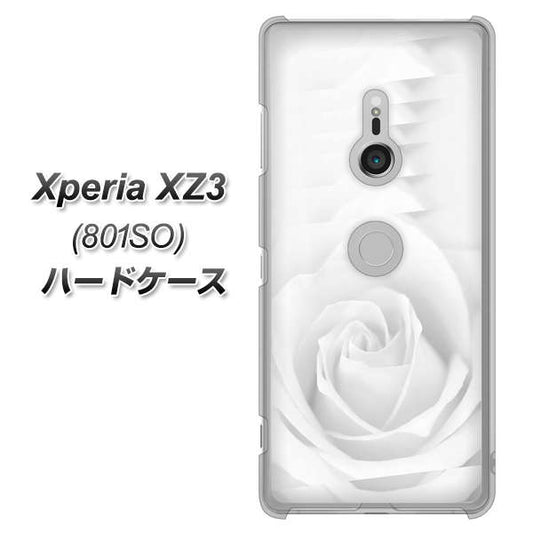 SoftBank エクスペリア XZ3 801SO 高画質仕上げ 背面印刷 ハードケース【402 ホワイトＲｏｓｅ】