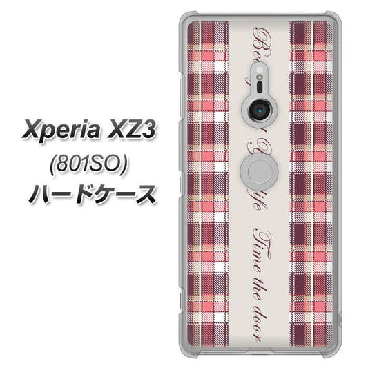 SoftBank エクスペリア XZ3 801SO 高画質仕上げ 背面印刷 ハードケース【518 チェック柄besuty】
