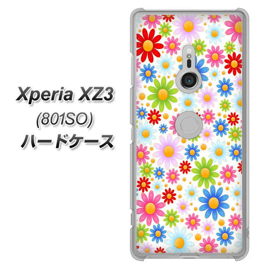 SoftBank エクスペリア XZ3 801SO 高画質仕上げ 背面印刷 ハードケース【606 マーガレット】