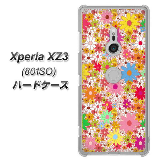 SoftBank エクスペリア XZ3 801SO 高画質仕上げ 背面印刷 ハードケース【746 花畑A】