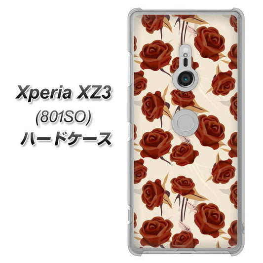 SoftBank エクスペリア XZ3 801SO 高画質仕上げ 背面印刷 ハードケース【1157 クラシックローズ】