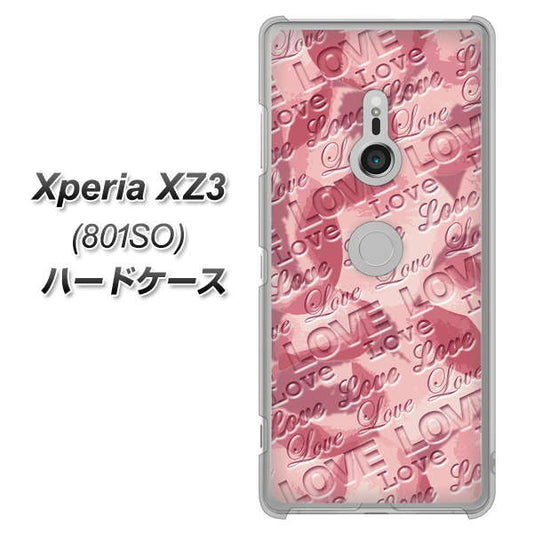 SoftBank エクスペリア XZ3 801SO 高画質仕上げ 背面印刷 ハードケース【SC844 フラワーヴェルニLOVE（ローズヴェルール）】