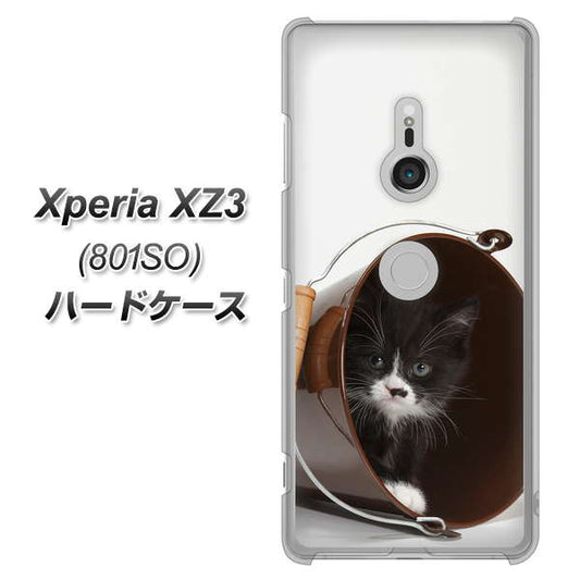 SoftBank エクスペリア XZ3 801SO 高画質仕上げ 背面印刷 ハードケース【VA800 ネコとバケツ】