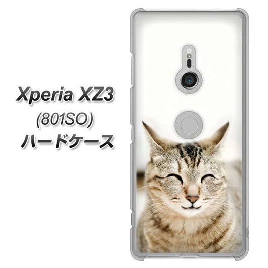 SoftBank エクスペリア XZ3 801SO 高画質仕上げ 背面印刷 ハードケース【VA801 笑福ねこ】