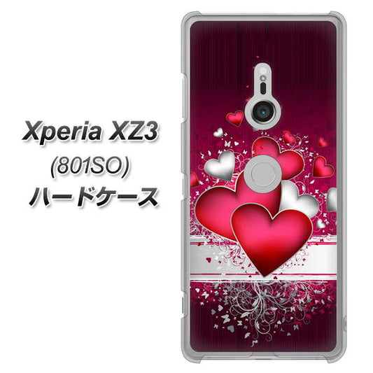 SoftBank エクスペリア XZ3 801SO 高画質仕上げ 背面印刷 ハードケース【VA835 ハートの息吹】