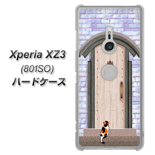 SoftBank エクスペリア XZ3 801SO 高画質仕上げ 背面印刷 ハードケース【YA952 石ドア02 素材クリア】