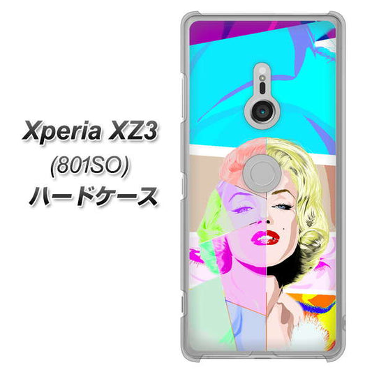 SoftBank エクスペリア XZ3 801SO 高画質仕上げ 背面印刷 ハードケース【YJ210 マリリンモンローデザイン（C）】