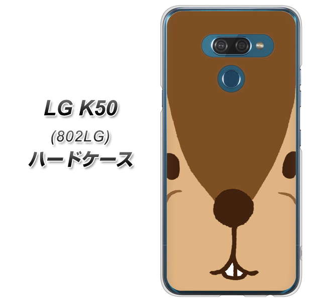 softbank LG K50 802LG 高画質仕上げ 背面印刷 ハードケース【349 りす】