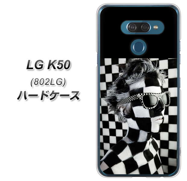 softbank LG K50 802LG 高画質仕上げ 背面印刷 ハードケース【357 bk&wh】