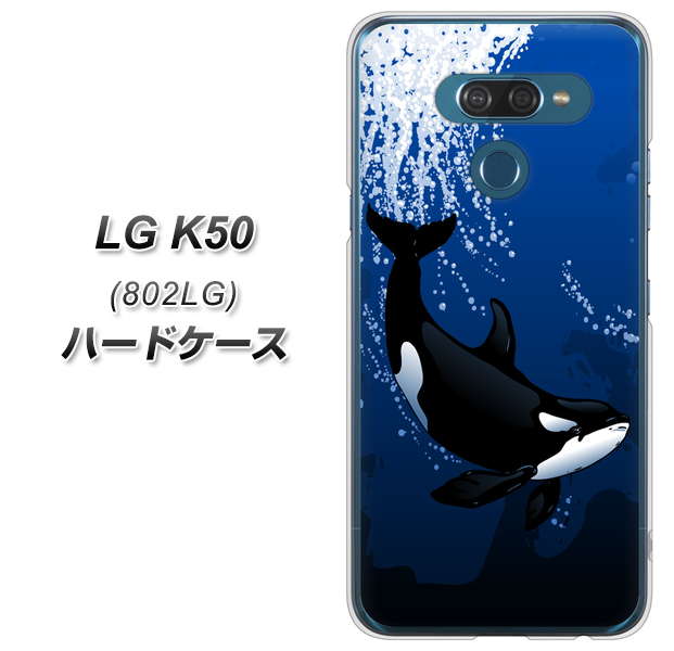 softbank LG K50 802LG 高画質仕上げ 背面印刷 ハードケース【423 シャチ】