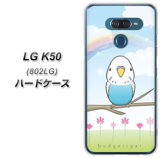 softbank LG K50 802LG 高画質仕上げ 背面印刷 ハードケース【SC839 セキセイインコ ブルー】