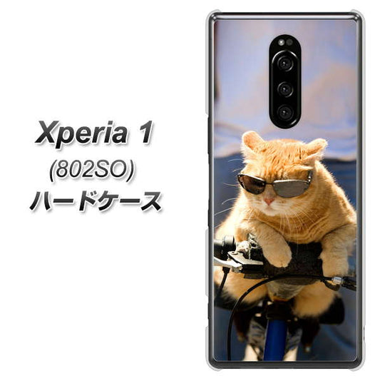 softbank エクスぺリア ワン 802SO 高画質仕上げ 背面印刷 ハードケース【595 にゃんとサイクル】