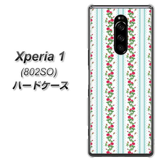 softbank エクスぺリア ワン 802SO 高画質仕上げ 背面印刷 ハードケース【744 イングリッシュガーデン(ブルー)】