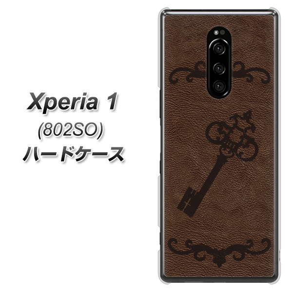 softbank エクスぺリア ワン 802SO 高画質仕上げ 背面印刷 ハードケース【EK824 レザー風アンティークキー】
