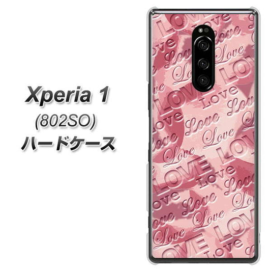 softbank エクスぺリア ワン 802SO 高画質仕上げ 背面印刷 ハードケース【SC844 フラワーヴェルニLOVE(ローズヴェルール)】