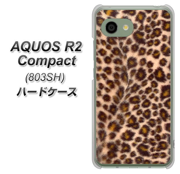 SoftBank アクオス R2 コンパクト 803SH 高画質仕上げ 背面印刷 ハードケース【069 ヒョウ(茶)黒ベース】