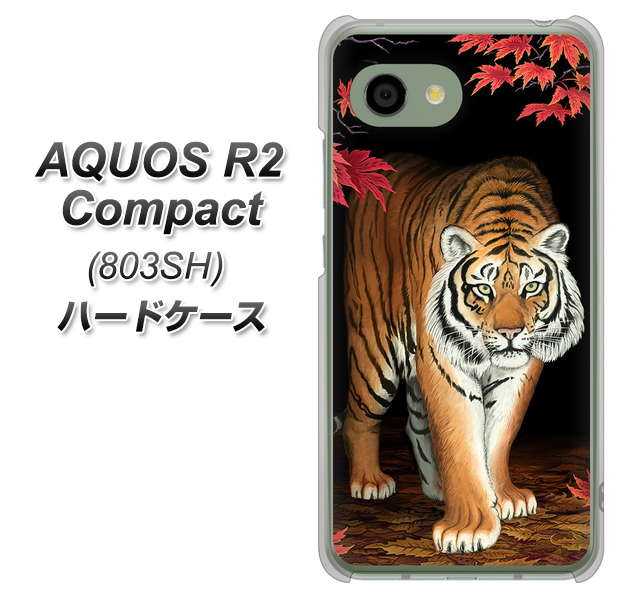 SoftBank アクオス R2 コンパクト 803SH 高画質仕上げ 背面印刷 ハードケース【177 もみじと虎】