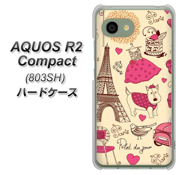 SoftBank アクオス R2 コンパクト 803SH 高画質仕上げ 背面印刷 ハードケース【265 パリの街】