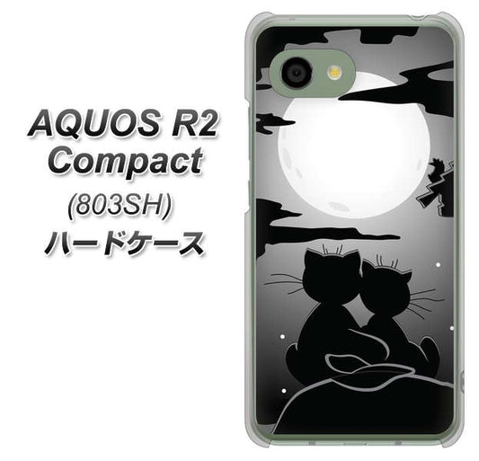 SoftBank アクオス R2 コンパクト 803SH 高画質仕上げ 背面印刷 ハードケース【342 月夜の二人】