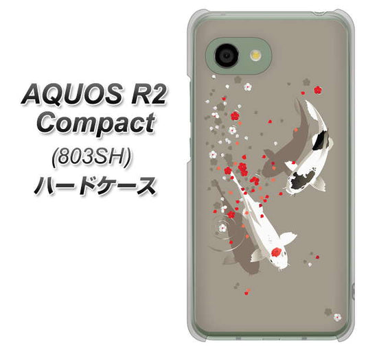 SoftBank アクオス R2 コンパクト 803SH 高画質仕上げ 背面印刷 ハードケース【367 よりそう鯉】