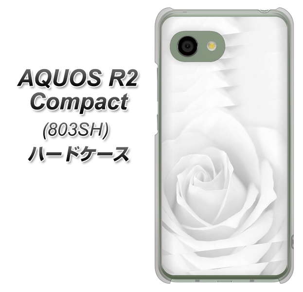 SoftBank アクオス R2 コンパクト 803SH 高画質仕上げ 背面印刷 ハードケース【402 ホワイトRose】